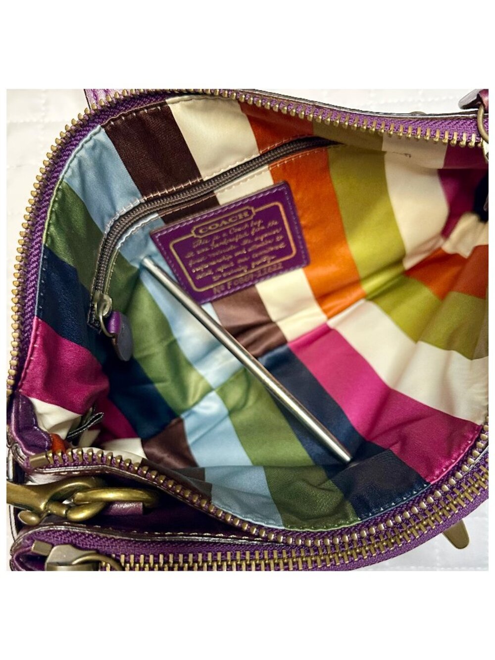 Coach Legacy Bridget Limited Ed 65th Anniv Purple Leather Shoulder Bag 11622 NWT - Picture 13 of 16